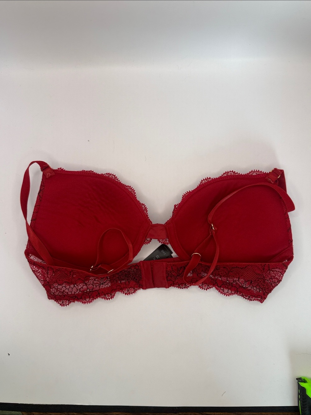 Pepper Scarlet Lift Up All Over Lace Push-up Bold Red Lace Underwire Bra 34B - Picture 2 of 2